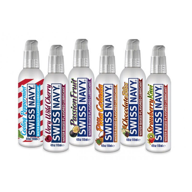 Swiss Navy 6 Flavours Mixed Pack Lubricant - 118mls